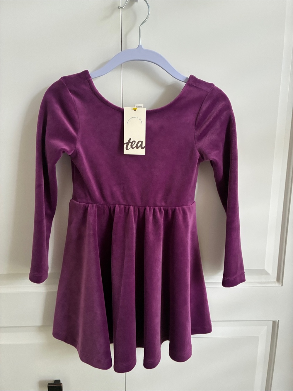 Tea Collection Purple Velour Long-Sleeve Ballet Dress- Size 3- New